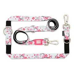 Max & Molly Multi-Leash Cherry Bloom - reguliuojamas pavadėlis šunims, įdomus raštas, 200 cm, XS — 2 nuotrauka