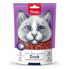 Wanpy skanėstas katėms, vytintos antienos juostelės, minkštos, 80 g