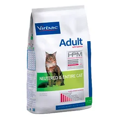 Virbac Veterinary HPM Adult Salmon Neutered & Entire Cat sterilizuotoms ir nesterilizuotoms katėms, 1,5 kg