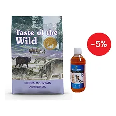 Taste of the Wild Sierra Mountain 5,6 kg  + LAB V Lašišų aliejus šunims ir katėms 500ml