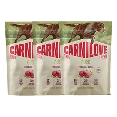 CARNILOVE True Fresh Dog Duck Adult 3x1,5 kg sausa maistas su šviežia antis suaugusiems šunims