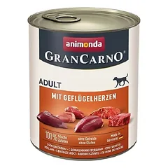 ANIMONDA GranCarno Kiauliena su vištienos širdelėmis šunims 800 g