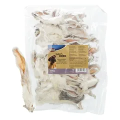 Trixie Triušių ausys su kailiu 500g