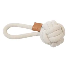 D&D Hundespielzeug Harper Ball mit Schlaufe beige