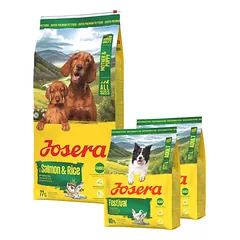 JOSERA Mother and Puppy Salmon with Rice 12,5kg šuniukams, nėščioms ir žindančioms kalėms + 2x900 g maisto NEMOKAMAI