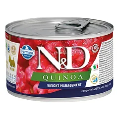 FARMINA N&D Quinoa Dog Weight Management 140 g ėriena šunims, turintiems antsvorio