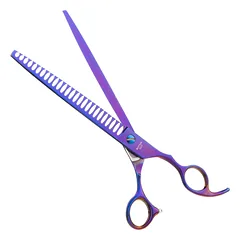 Geib Monster Chunker 8.5 - professional, extremely sharp single-sided thinning shears, 26 teeth, Purple / 7,5" — 3 nuotrauka