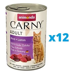 ANIMONDA Carny Adult rinkinys jautiena ir aviena 12 x 400 g