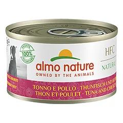 Almo Nature HFC Natural Tuno ir Vištienos konservai suaugusiems šunims, 95 g