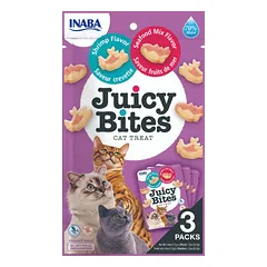 JUICY BITES guminukai su krevetėmis ir jūros gėrybėmis skanėstai katėms, 3 vnt.