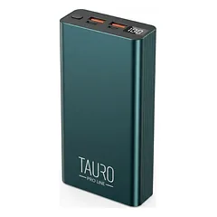 Aliuminis nešiojamasis įkroviklis, 20000 mAh, 22,5 W, 20000 mAh, žalios spalvos — 1 nuotrauka