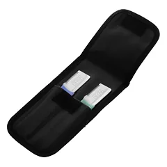 Gyvūnų augintinių nerūdijančiojo plieno trimingo ir formavimo peiliukai su dėklu, mėtinės ir violetinės spalvos, 4x2,3 cm — 4 nuotrauka