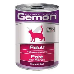 Gemon Cat Adult paštetas su jautiena, drėgnas maistas katėms 400 g parduotuvėje petreon.lt