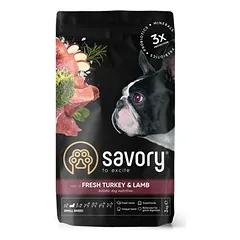 Savory Trockenfutter für kleine Hunde mit Pute & Lamm