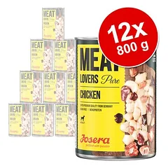 Josera Meatlovers Pure drėgnas maistas šunims, ekonominė pakuotė 12 x 800 g
