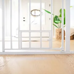 Carlson Flexi ypač aukšta apsauginė užtvara su durelėmis mažiems gyvūnams, B 132,08 - 193,04 x H 96,52 cm — 3 nuotrauka