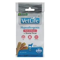FARMINA VET LIFE - DOG TREAT - HYPOALLERGENIC Pork&Potato ADULT MED&MAX 100 g