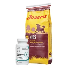 JOSERA Kids 12,5 kg + LAB-V Immuno Hard - imuniteto stiprinimas šunims ir katėms 45 kapsulės