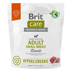 BRIT CARE HP Adult Small Breed Lamb&Rice sausas maistas šunims su ėriena ir ryžiais, 1 kg