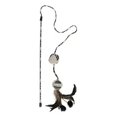 Flamingo Katės Pirin Dangler Balls - stilinga meškerė katėms su kamuoliukais, plunksnomis ir pomponais, praturtinta katžole