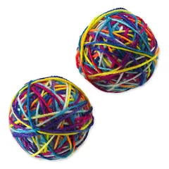Magic Cat Yarn Balls žaislas katėms, verpalų kamuoliukai, 6,3 cm, 2 vnt.