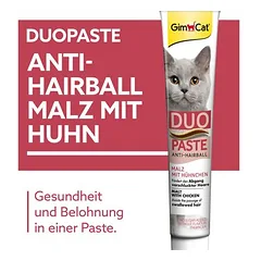 GimCat Anti-Hairball Duo pasta su salyklu ir vištiena, skanėstai katėms — 2 nuotrauka