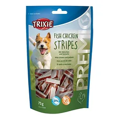 Trixie Premio Chicken And Pollock Stripes skanėstas šunims su vištiena ir pollock, 75 g