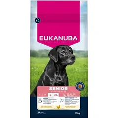 Eukanuba Life Care Senior L sausas maistas senyviems didelių veislių šunims su vištiena, 15 kg