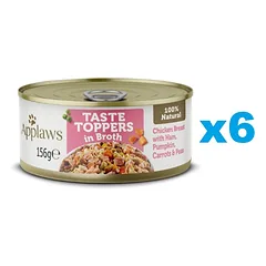 APPLAWS Taste Toppers Vištienos krūtinėlė, kumpis ir moliūgas sultinyje 6x156 g