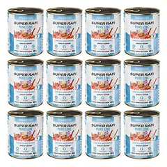 SUPER RAFI Pure Line Junior Avienos ir batatų 12x800 g šlapias maistas šuniukams ir jauniems šunims