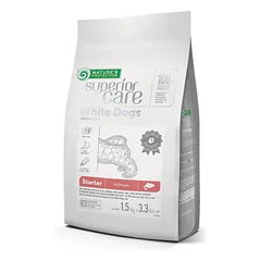 Nature’s Protection Superior Care White Dogs Starter All Breeds Salmon - starteris maistas visų veislių baltiems šuniukams, su lašiša, 1,5kg — 2 nuotrauka