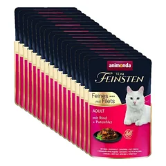 ANIMONDA Cat Vom Feinsten Adult Jautienos + kalakutienos filė 18x85g paketėlis