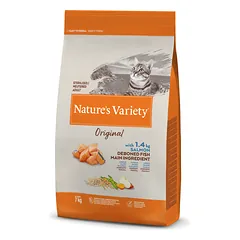 Nature's variety Original Sterilized Cat Sausas maistas sterilizuotoms katėms su lašiša 7 kg