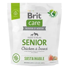 BRIT CARE Sustainable Senior chicken insekt vyresniems šunims su vištiena ir vabzdžiais 1 kg