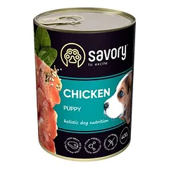 Savory Nassfutter für Welpen mit Huhn