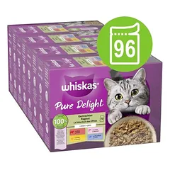Jumbopack Whiskas Pure Delight Portionsbeutel 96 x 85 g