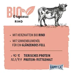 Happy Cat Bio Pouch drėgnas maistas katėms 6 x 85 g — 2 nuotrauka
