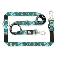 Max & Molly Multi-Leash Coffee Break - Reguliuojamas šuns pavadėlis, įdomus raštas, 200 cm — 3 nuotrauka