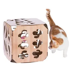 TIAKI žaidimų dėžė su kamuoliuku katėms, L 26 x B 26 x H 26 cm — 5 nuotrauka