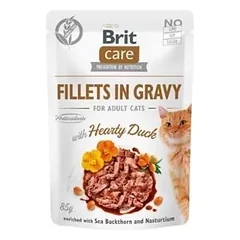 BRIT CARE kačių kaušeliai Filė padaže su sočia antiena 85g