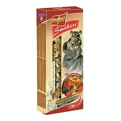 Vitapol Smakers Snack su džiovintais vaisiais ir riešutais, skanėstai šinšiloms 90 g — 2 nuotrauka