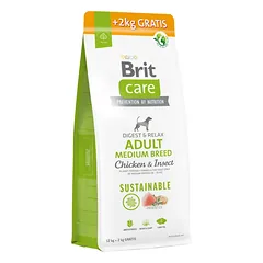 Brit Care Sustainable Adult Medium Breed Chicken&Insect sausas maistas šunims su vištiena ir vabzdžiais