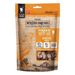 WIEJSKA ZAGRODA Minkšti skanūs kąsneliai Vištiena skanėstai katėms 100g