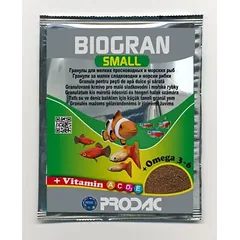 PRODAC BIOGRAN SMALL smulkios granulės žuvims 15g