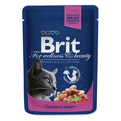Brit Premium Salmon & Trout 100 g - konservi kaķiem photo