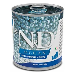 Farmina N&D Dog Ocean Puppy su menke ir moliūgu, drėgnas maistas šunims 285 g — 2 nuotrauka