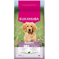 Eukanuba Life Care Puppy Large sausas maistas didelių veislių šuniukams su ėriena ir ryžiais, 3 kg