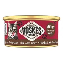 VOSKES Jelly Tuna with Dentex 85 g tunas su denteksu želėje, papildoma maisto produktas katėms