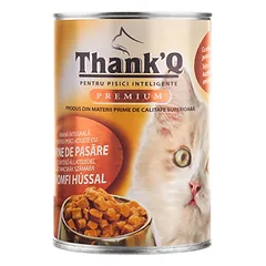 THANK'Q KOT su vištiena 415 g drėgnas maistas katėms