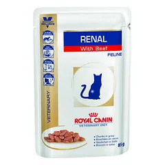 Royal Canin VD Renal su jautiena, drėgnas veterinarinis maistas katėms 85 g — 3 nuotrauka